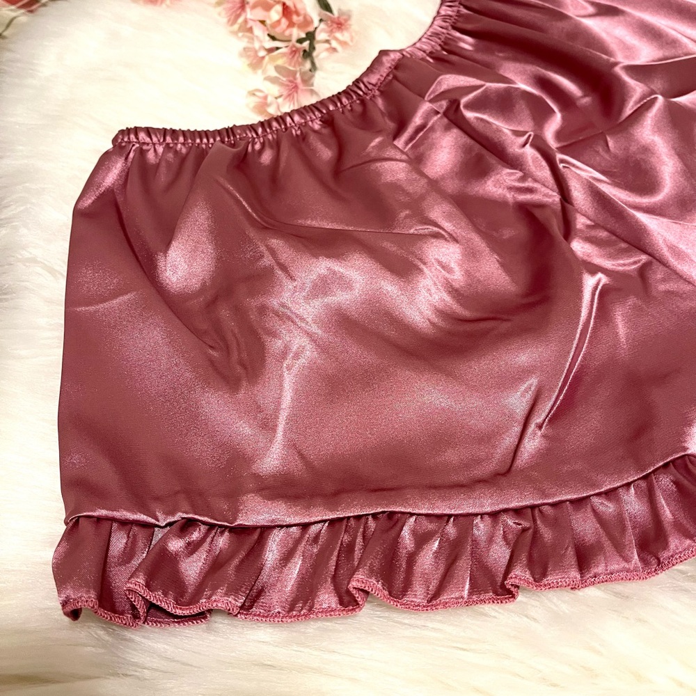 NWT Satin Soft Sexy Pink Purple Shorts - Picture 10 of 10